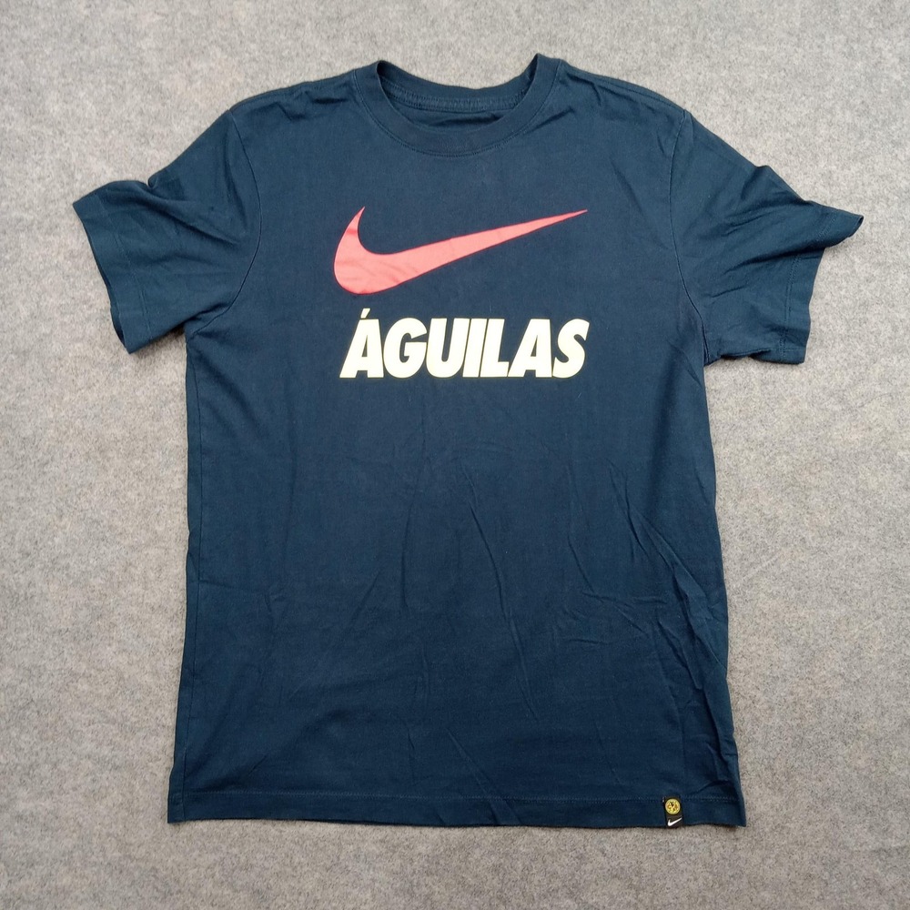 Nike Shirt Mens Medium Blue Aguilas Swoosh‎ Graphic Tee Logo Cotton Crewneck